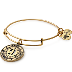 Number 9 Charm Bangle Bracelet Rafaelian Gold | Alex and Ani