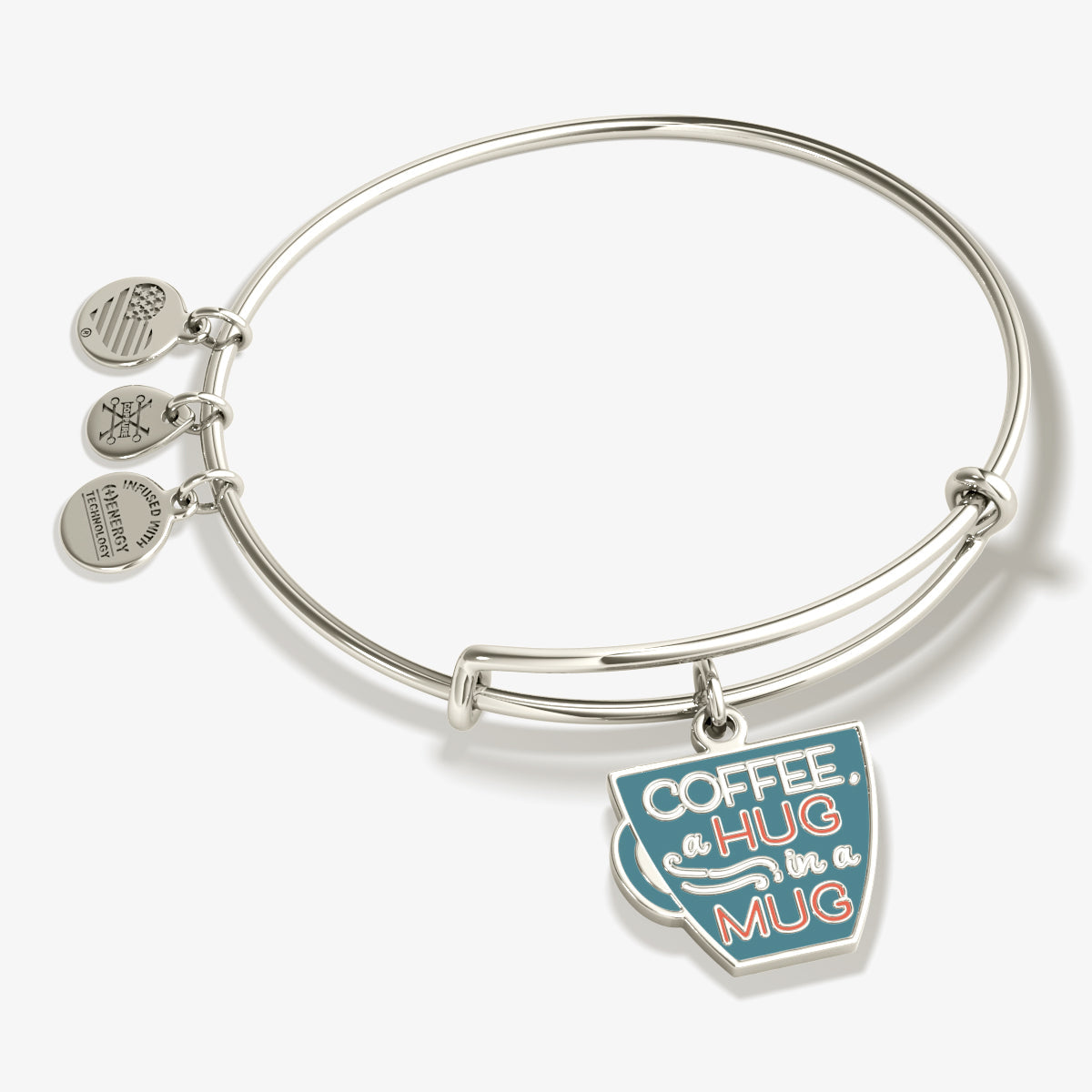 Coffee, A Hug in a Mug' Charm Bangle Bracelet
    
    
    
       Shiny Silver | Alex and Ani
