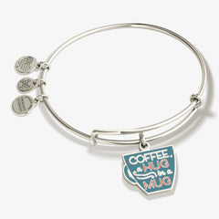 Coffee, A Hug in a Mug' Charm Bangle Bracelet
    
    
    
       Shiny Silver | Alex and Ani