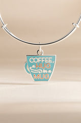 Coffee, A Hug in a Mug' Charm Bangle Bracelet
    
    
    
       Shiny Silver | Alex and Ani