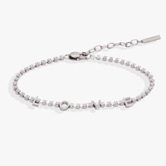“Love” Tennis Bracelet Stainless Steel Gold | Alex and Ani