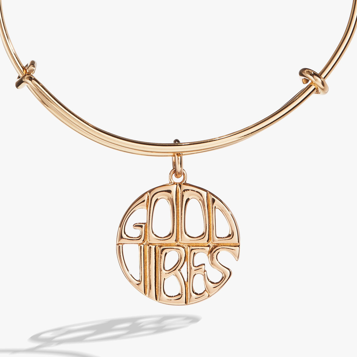 Good Vibes Bangle Gold | Alex and Ani