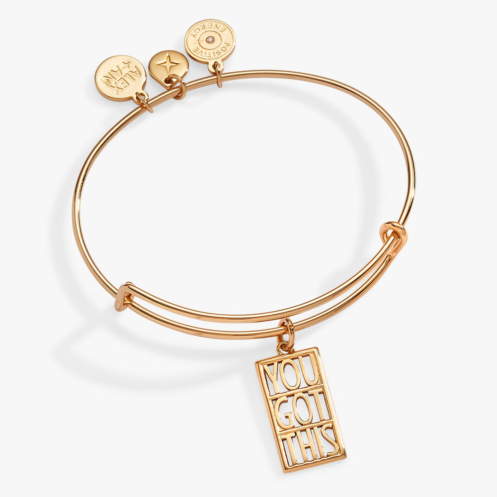 You Got This Charm Bangle Gold | Alex and Ani