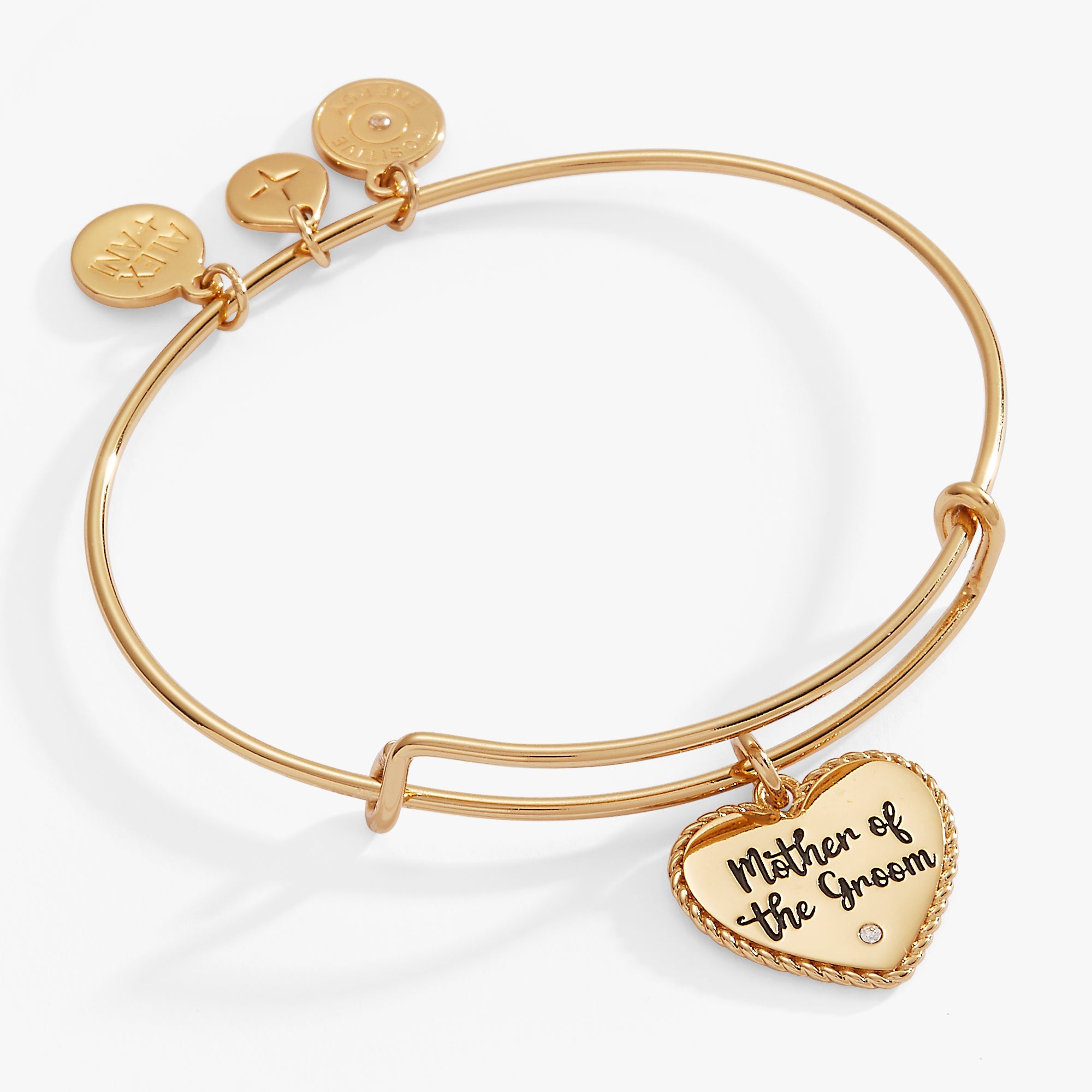 Mother of the Groom Heart Bangle – Meaningful Wedding Gift for Mom Gold | Alex and Ani