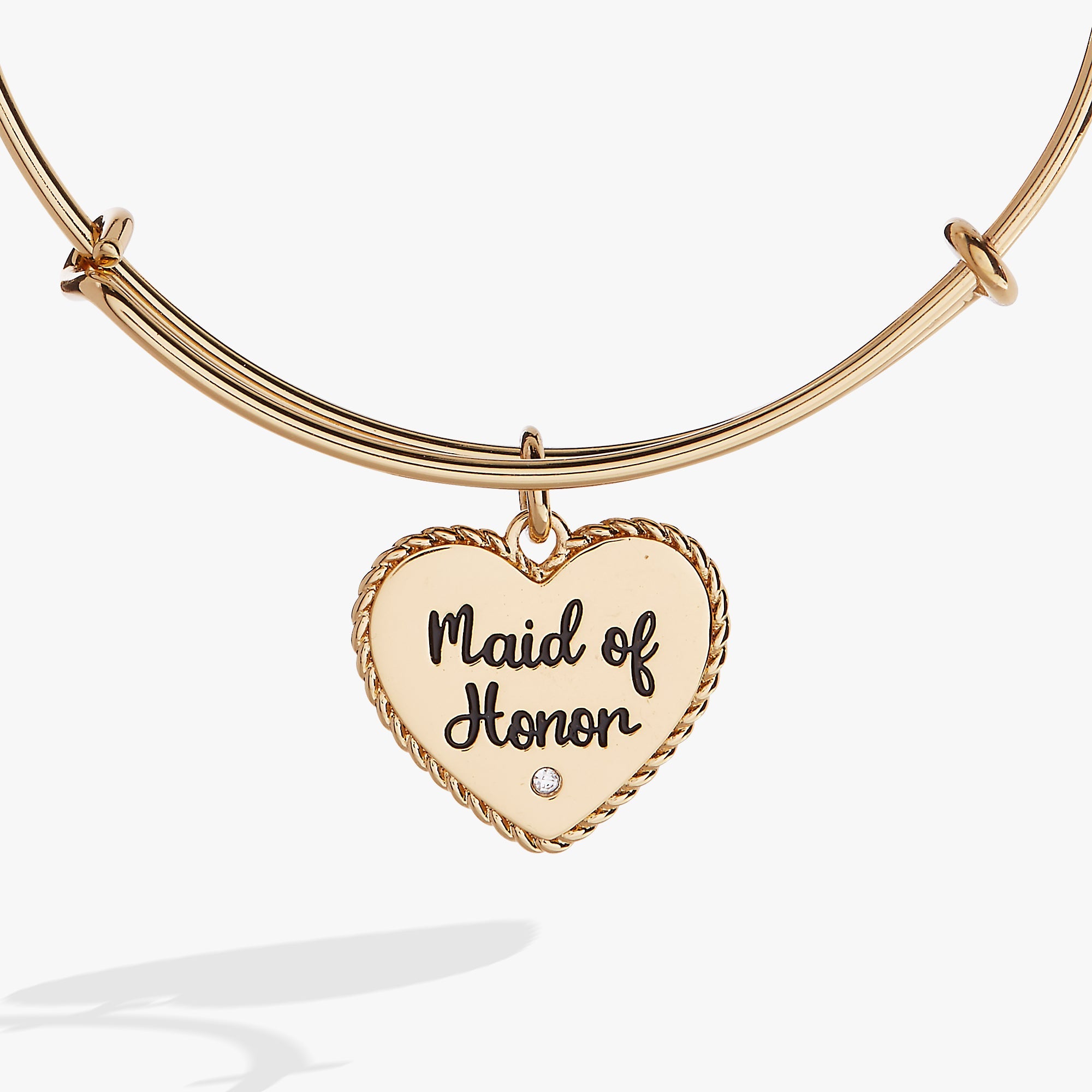 Maid of Honor Heart Bangle – Bridal Party Gift Jewelry Gold | Alex and Ani