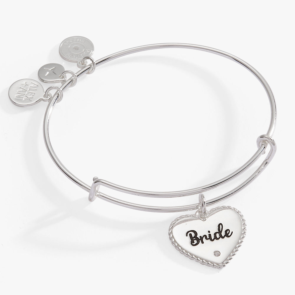 Bride Heart Bangle Bracelet – Wedding Gift for the Bride Silver | Alex and Ani