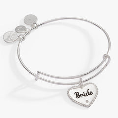 Bride Heart Bangle Bracelet – Wedding Gift for the Bride Silver | Alex and Ani