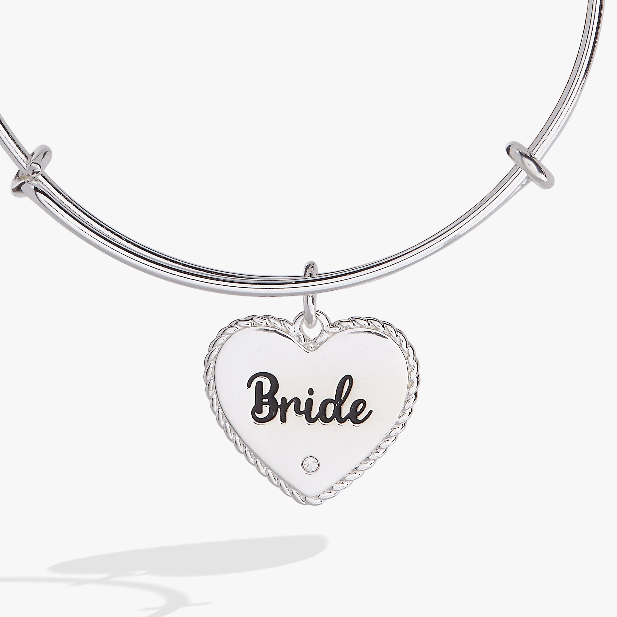 Bride Heart Bangle Bracelet – Wedding Gift for the Bride Silver | Alex and Ani
