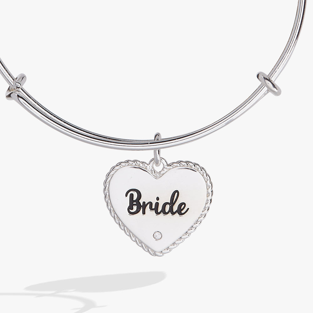 Bride Heart Bangle Bracelet – Wedding Gift for the Bride Silver | Alex and Ani