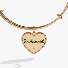 Bridesmaid Heart Bangle Gold | Alex and Ani