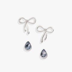 Bridal Bow Duo Stud Earring Set Silver | Alex and Ani