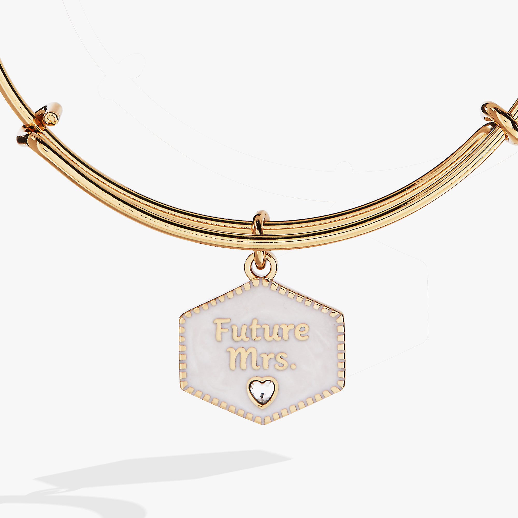 “Future Mrs.” Bridal Charm Bangle – Engagement Gift Jewelry Gold | Alex and Ani