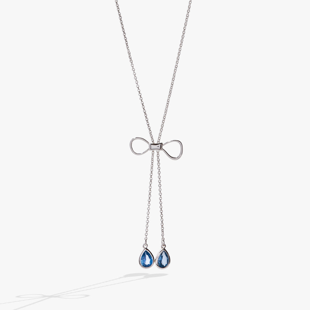 Bow Adjustable Slider Necklace – Elegant Special Occasion Jewelry Silver | Alex and Ani