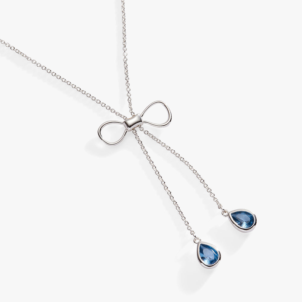 Bow Adjustable Slider Necklace – Elegant Special Occasion Jewelry Silver | Alex and Ani