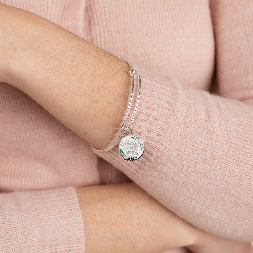 Mother of the Bride Wedding Charm Bangle – Meaningful Wedding Jewelry Gift Silver | Alex and Ani