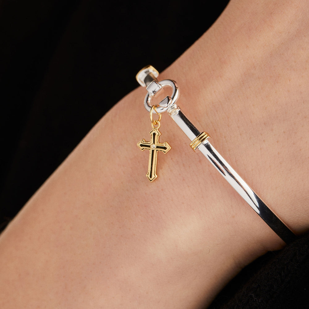 Cross Clip Bangle Two Tone | Alex and Ani