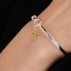 Cross Clip Bangle Two Tone | Alex and Ani