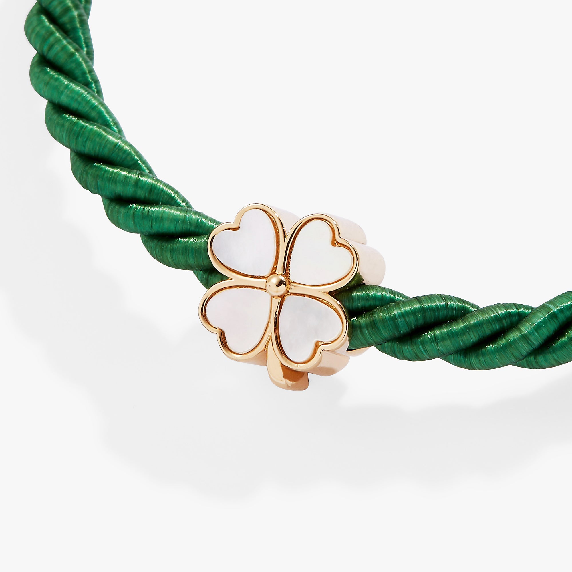 Four Leaf Clover Cord Bracelet Gold | Alex and Ani