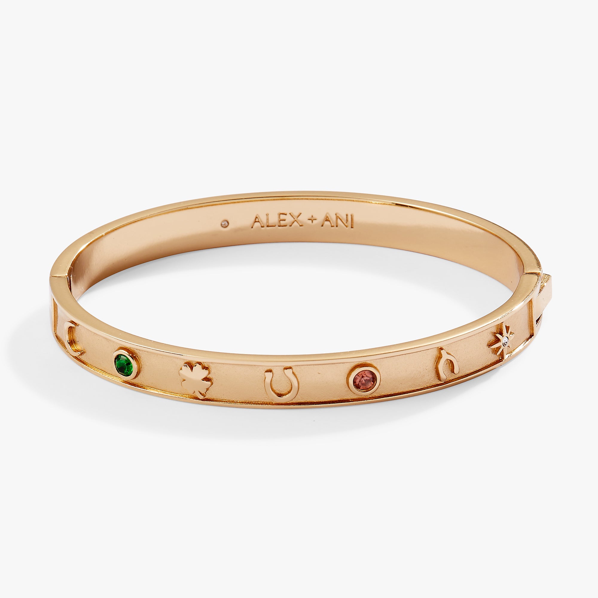Lucky Hinge Bangle Gold | Alex and Ani