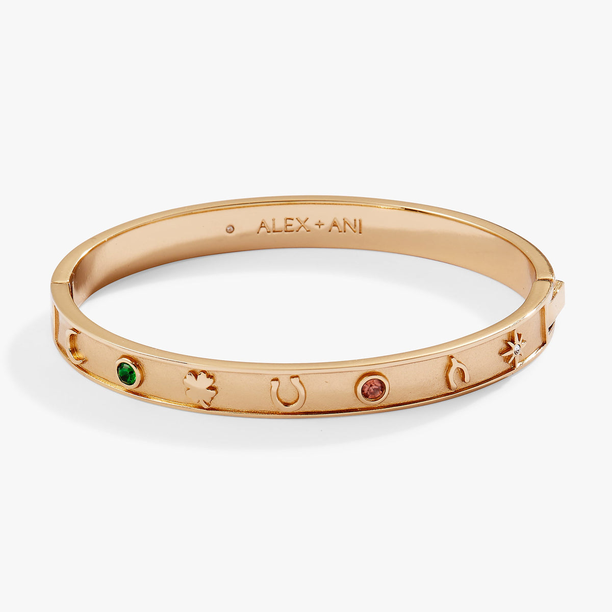 Lucky Hinge Bangle Gold | Alex and Ani