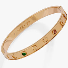Lucky Hinge Bangle Gold | Alex and Ani
