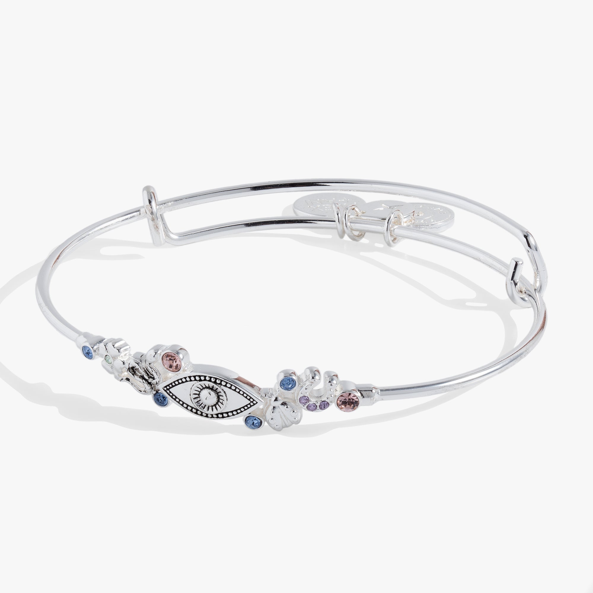 Evil Eye Inline Bangle Silver | Alex and Ani