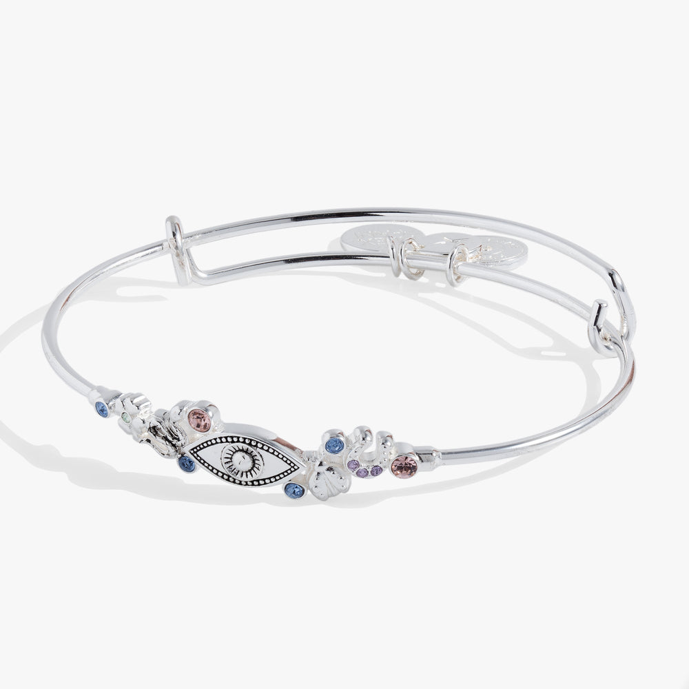 Evil Eye Inline Bangle Silver | Alex and Ani