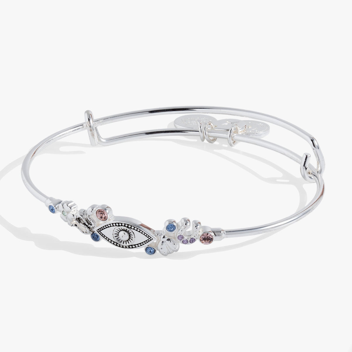 Evil Eye Inline Bangle Silver | Alex and Ani
