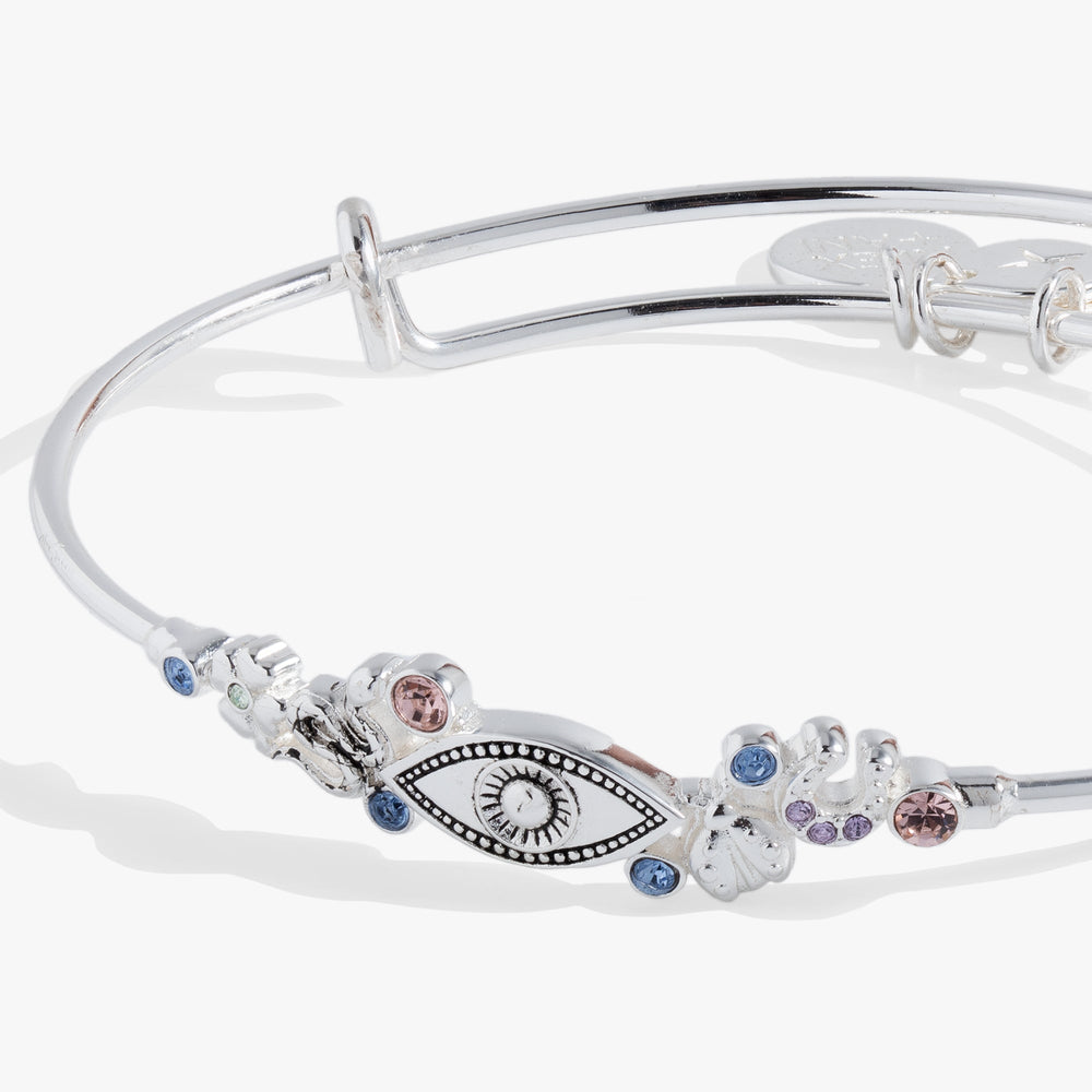 Evil Eye Inline Bangle Silver | Alex and Ani