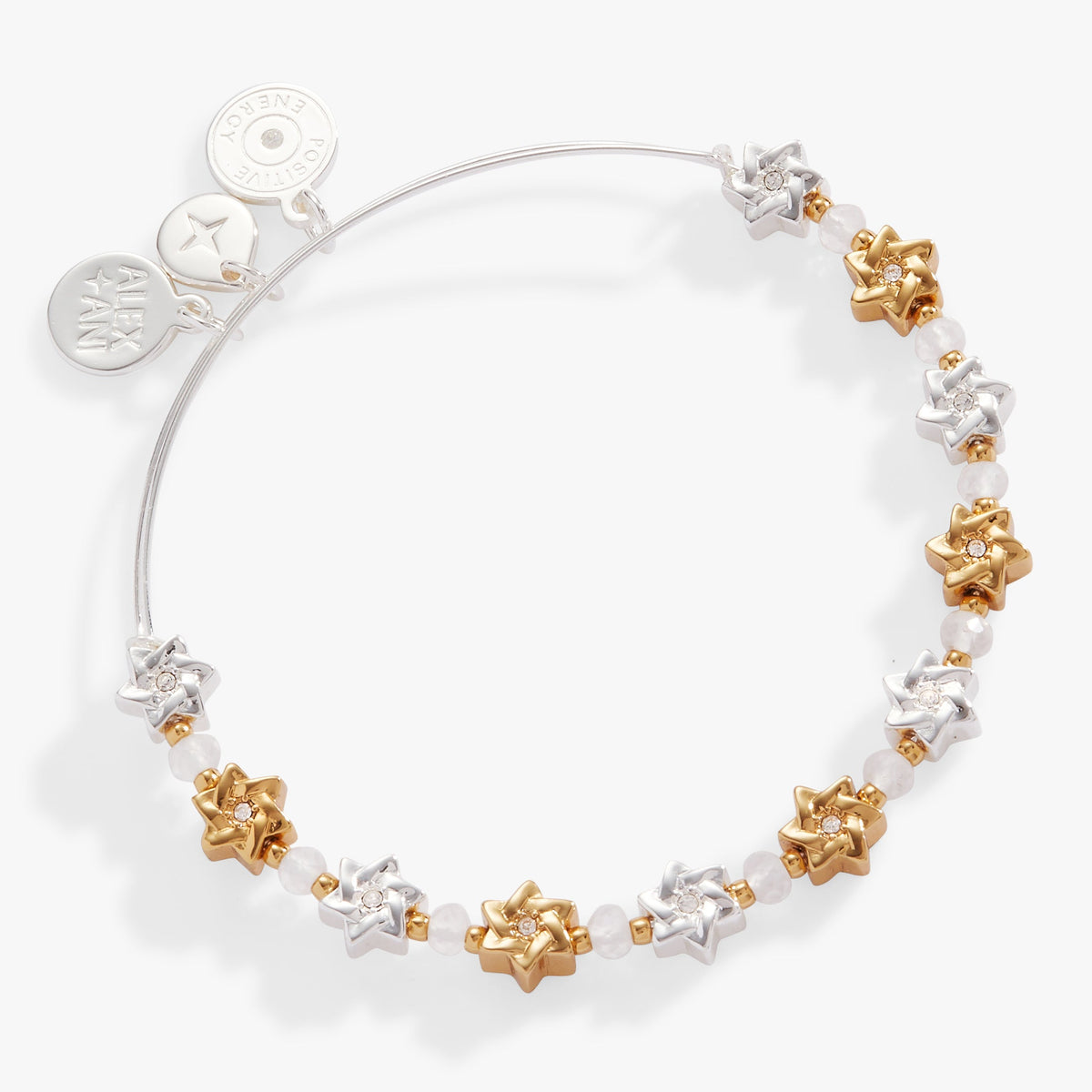 Holiday Star of David Beaded Bangle Shiny Gold | Alex and Ani
