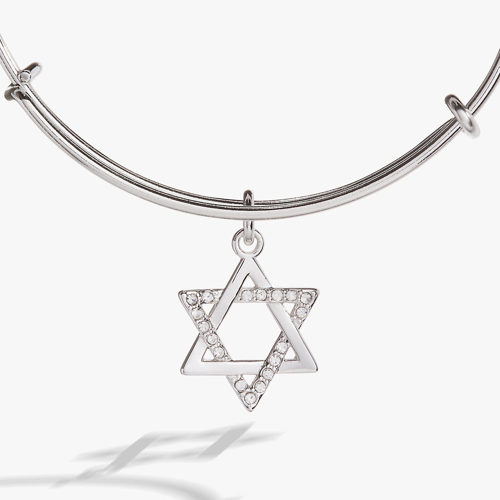 Holiday Star of David Bangle Shiny Silver | Alex and Ani