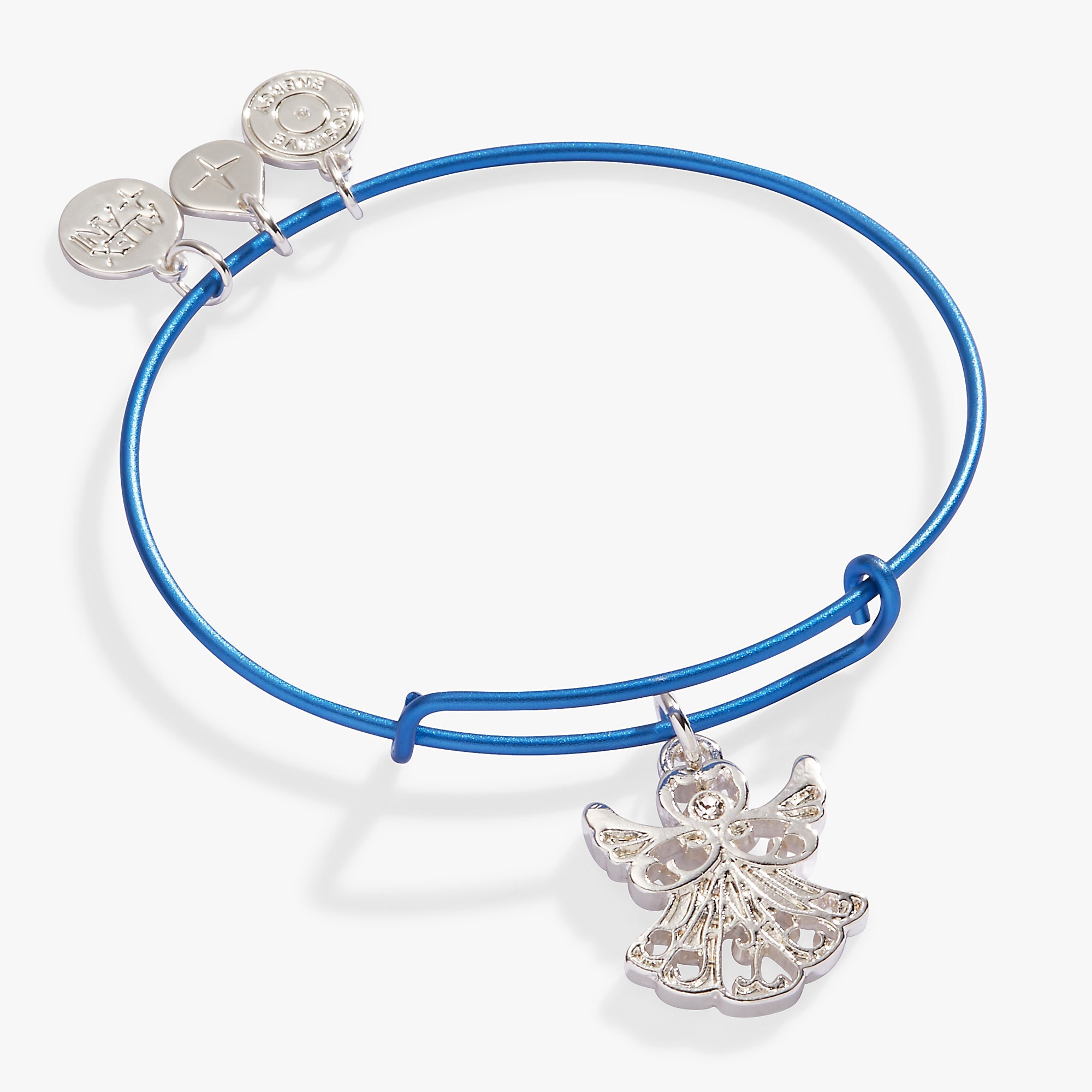 Colorful Holiday Angel Charm Bangle Silver | Alex and Ani