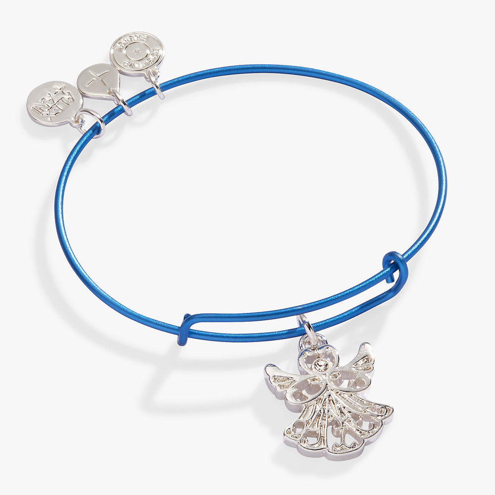 Colorful Holiday Angel Charm Bangle Silver | Alex and Ani