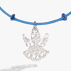 Colorful Holiday Angel Charm Bangle Silver | Alex and Ani