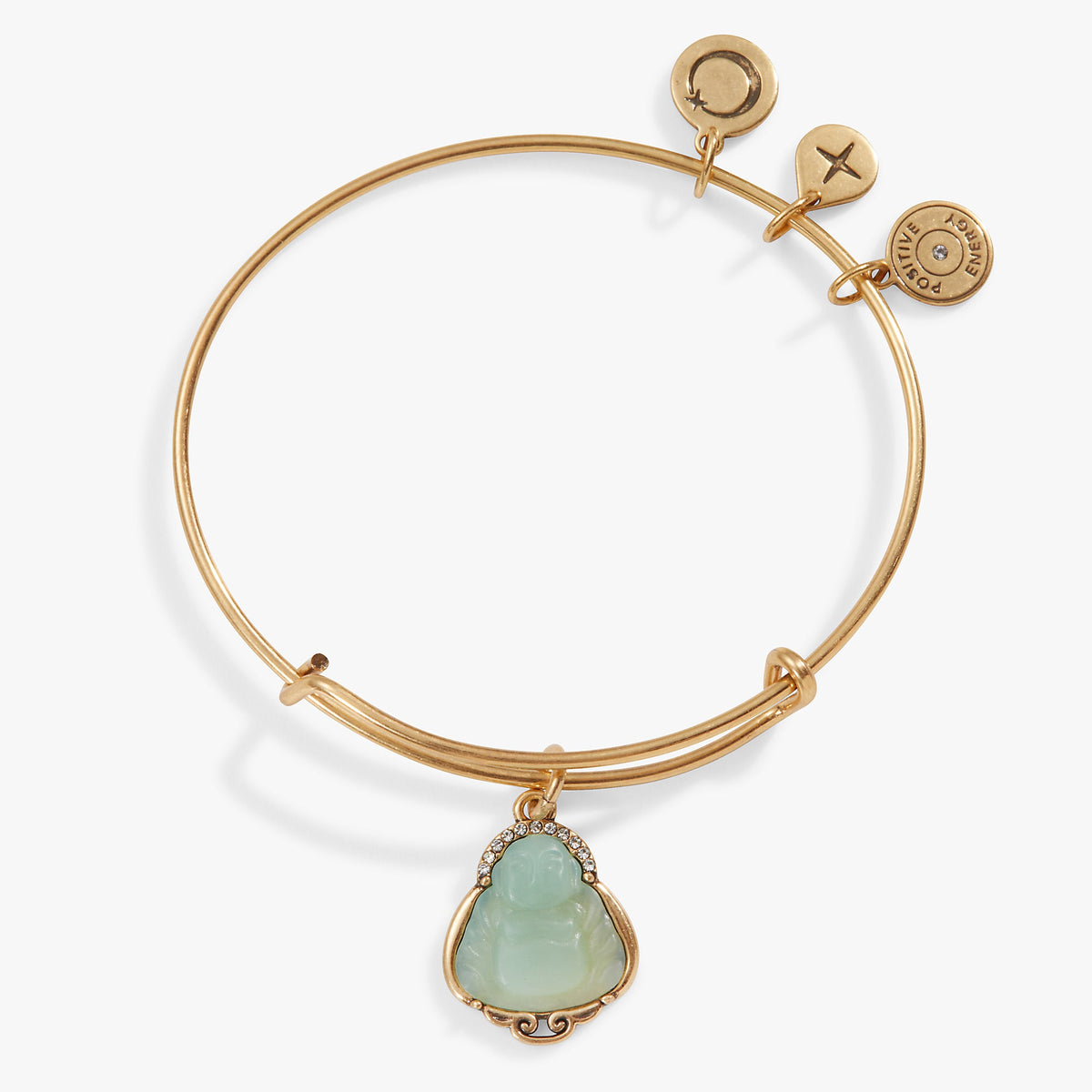 Buddha Charm Bangle Antiqued Gold | Alex and Ani