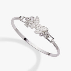 Glass Butterfly Tension Bangle Silver | Alex and Ani