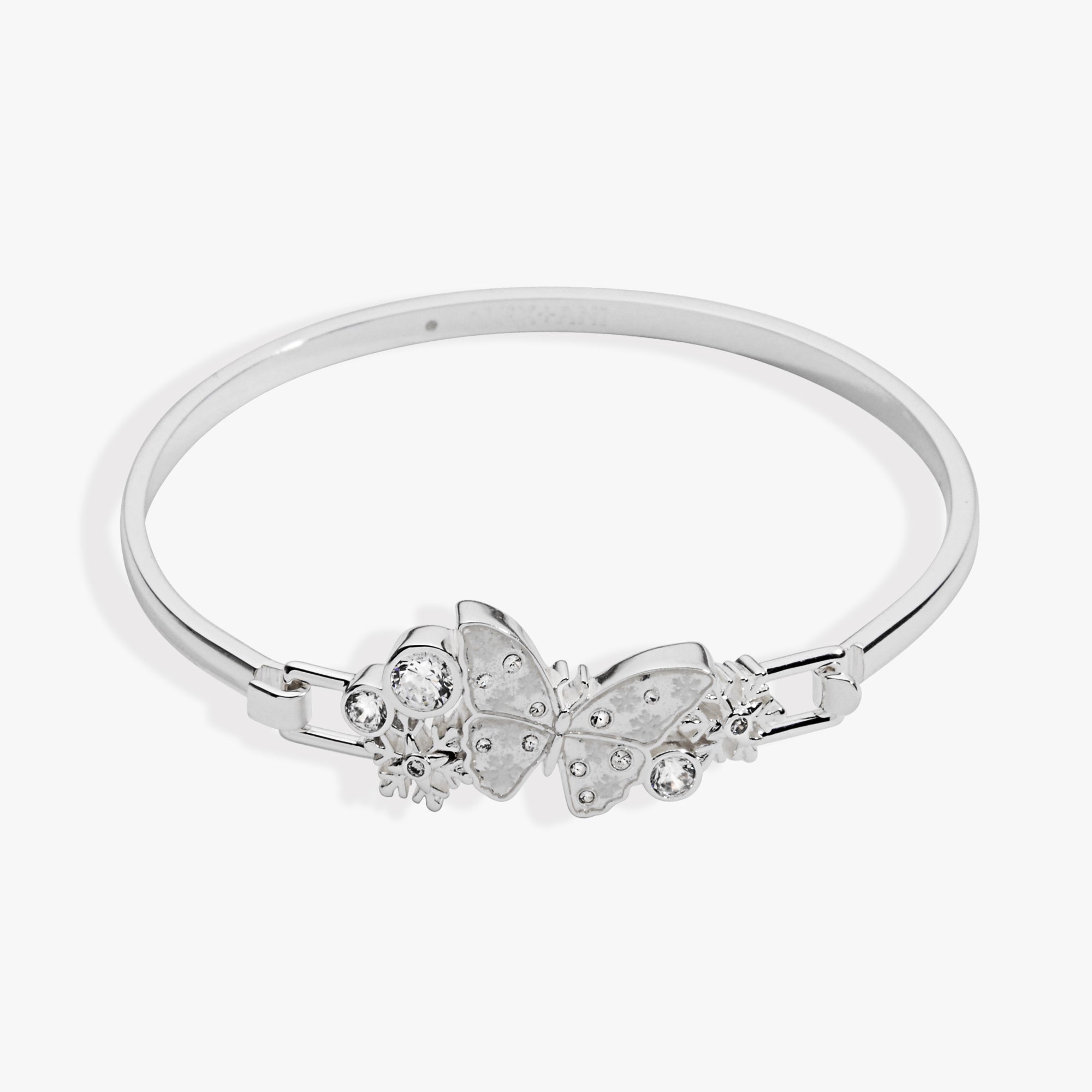 Glass Butterfly Tension Bangle Silver | Alex and Ani