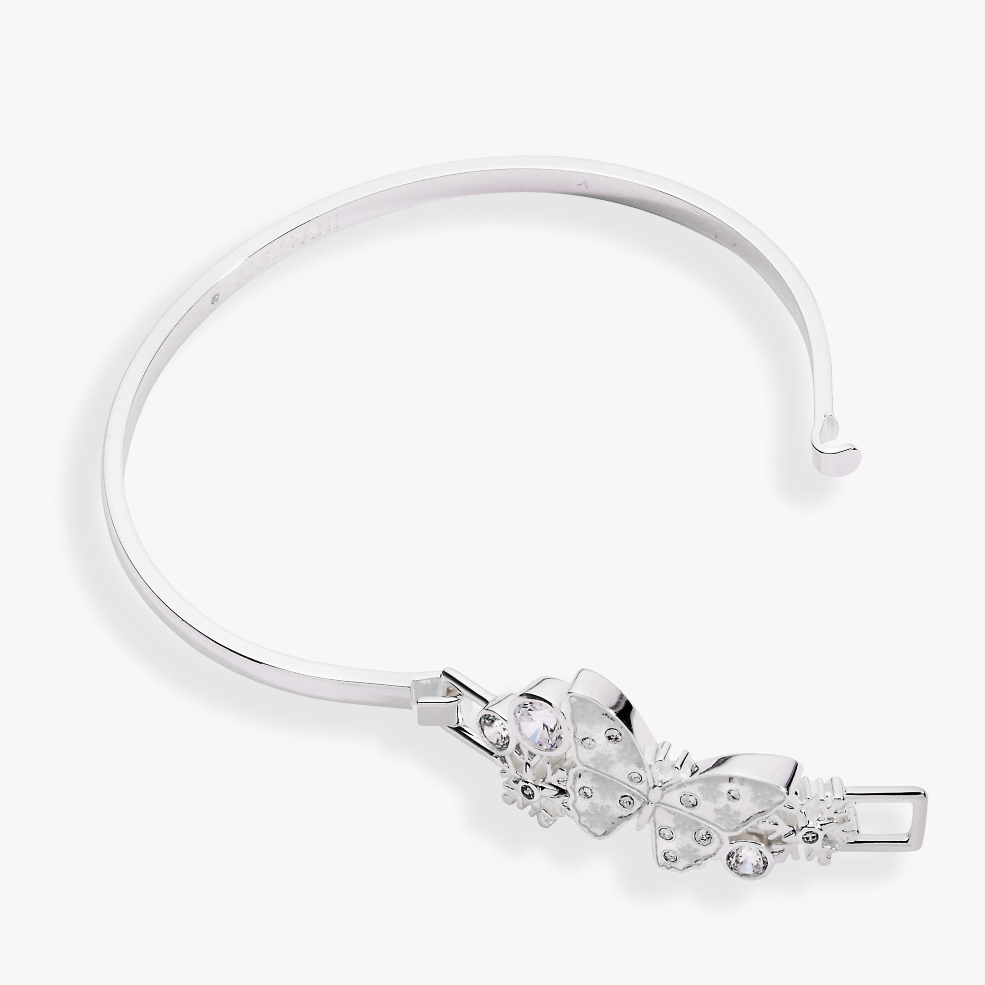 Glass Butterfly Tension Bangle Silver | Alex and Ani