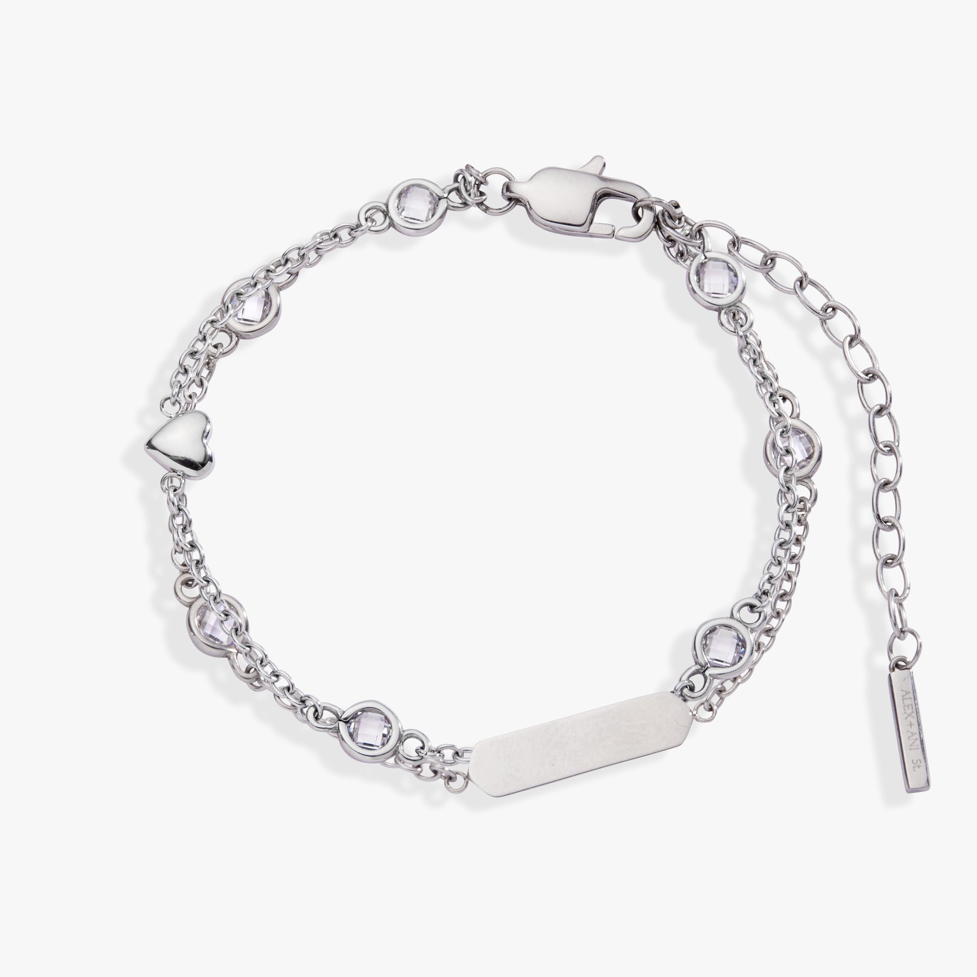 Heart Chain Adjustable Bracelet Stainless Steel Gold | Alex and Ani