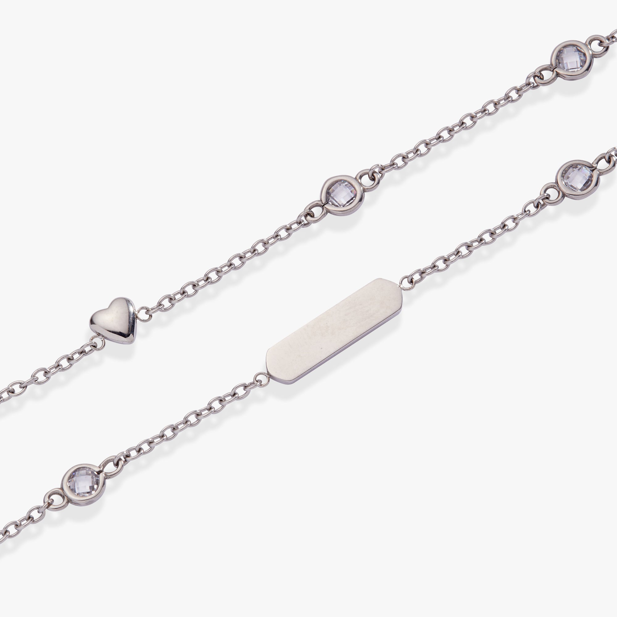 Heart Chain Adjustable Bracelet Stainless Steel Gold | Alex and Ani
