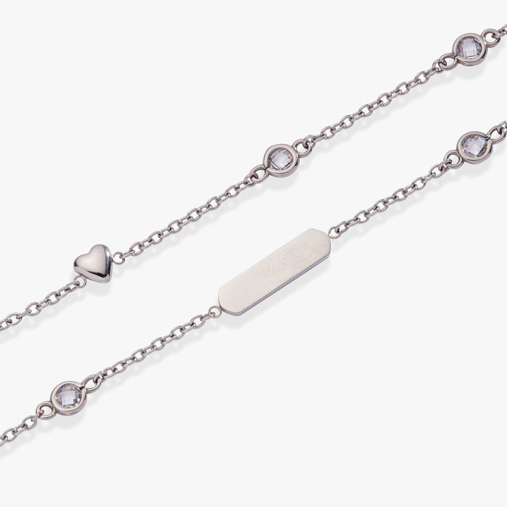 Heart Chain Adjustable Bracelet Stainless Steel Gold | Alex and Ani