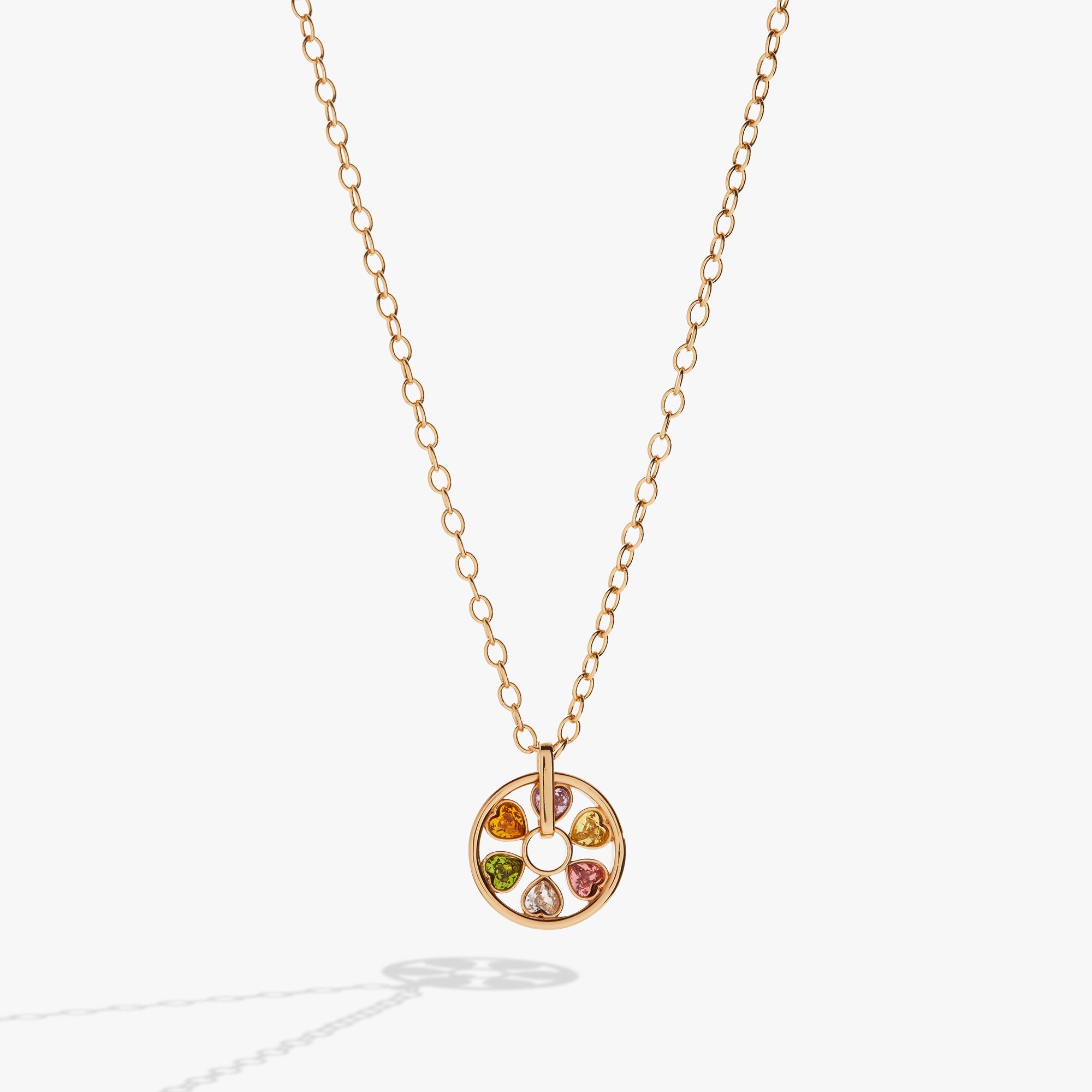 Heart Crystal Wheel Necklace Gold | Alex and Ani