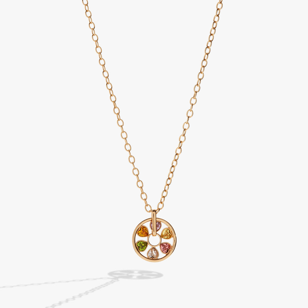 Heart Crystal Wheel Necklace Gold | Alex and Ani