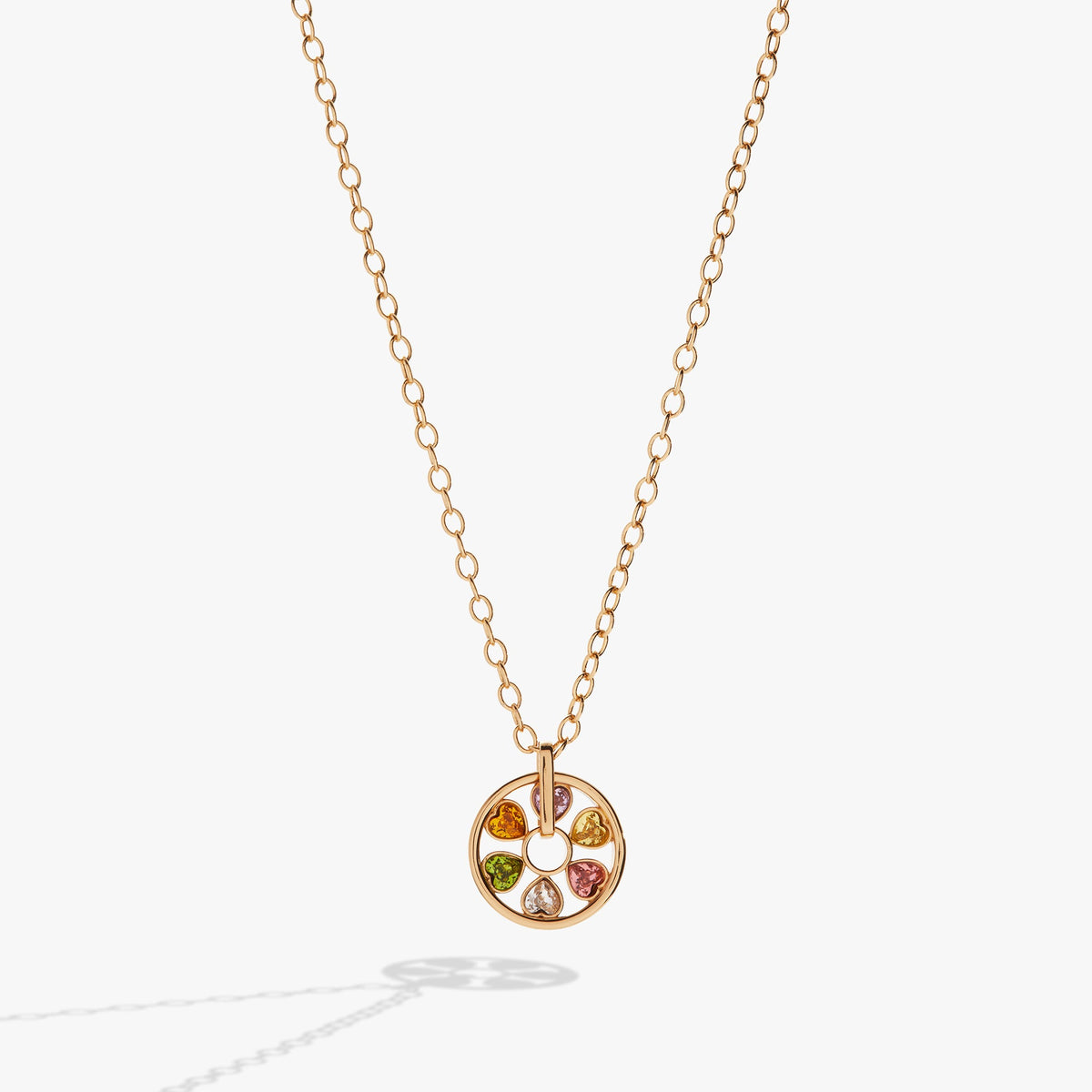 Heart Crystal Wheel Necklace Gold | Alex and Ani