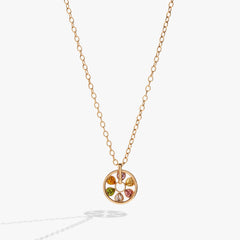 Heart Crystal Wheel Necklace Gold | Alex and Ani