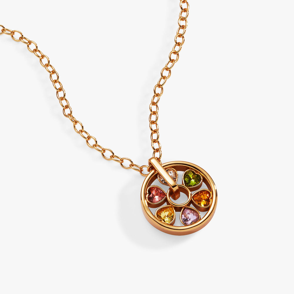 Heart Crystal Wheel Necklace Gold | Alex and Ani