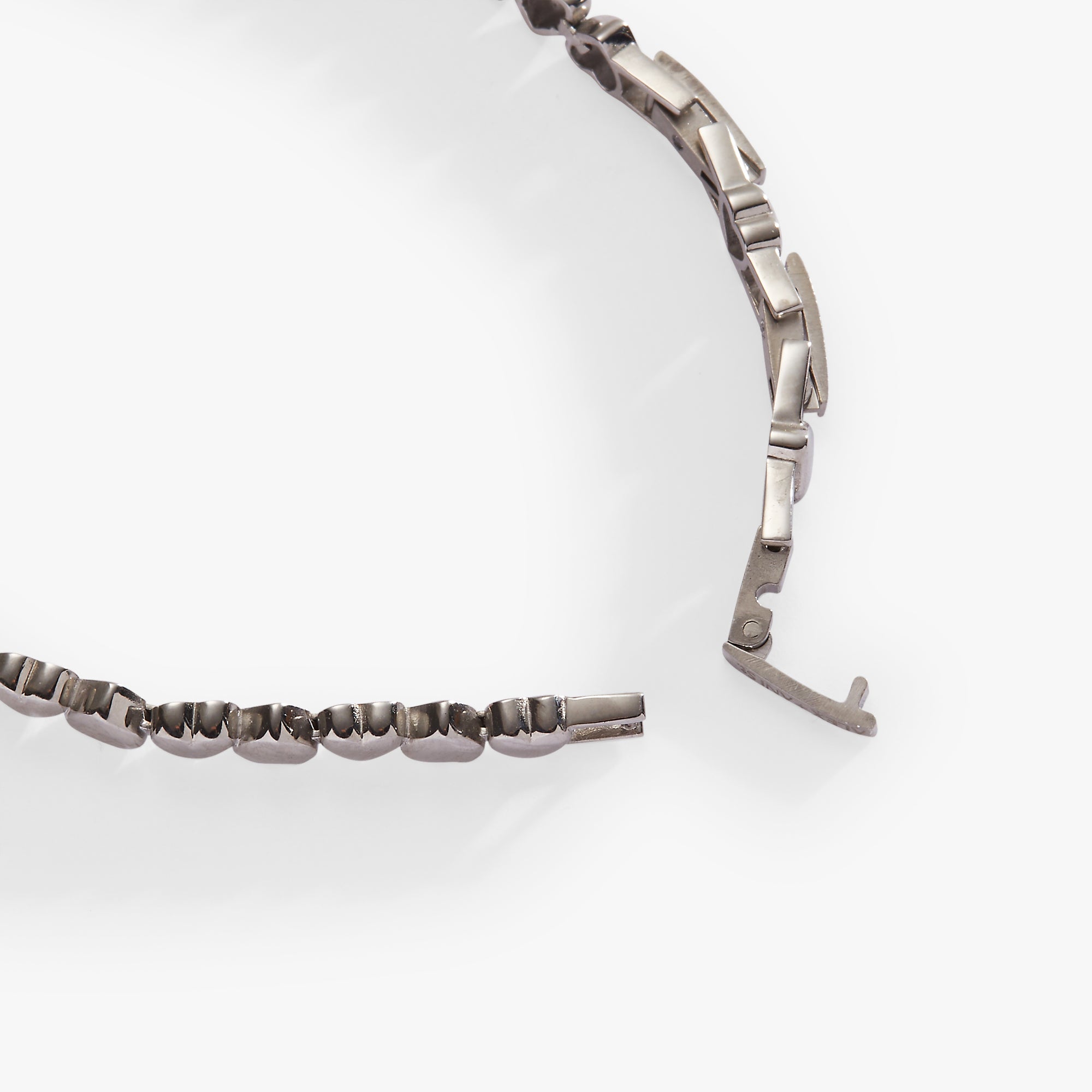 Heart Charm Tennis Bracelet Stainless Steel Gold | Alex and Ani
