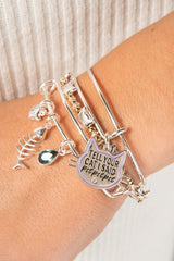 Tell Your Cat I Said Pst Pst Pst Bangle Silver | Alex and Ani
