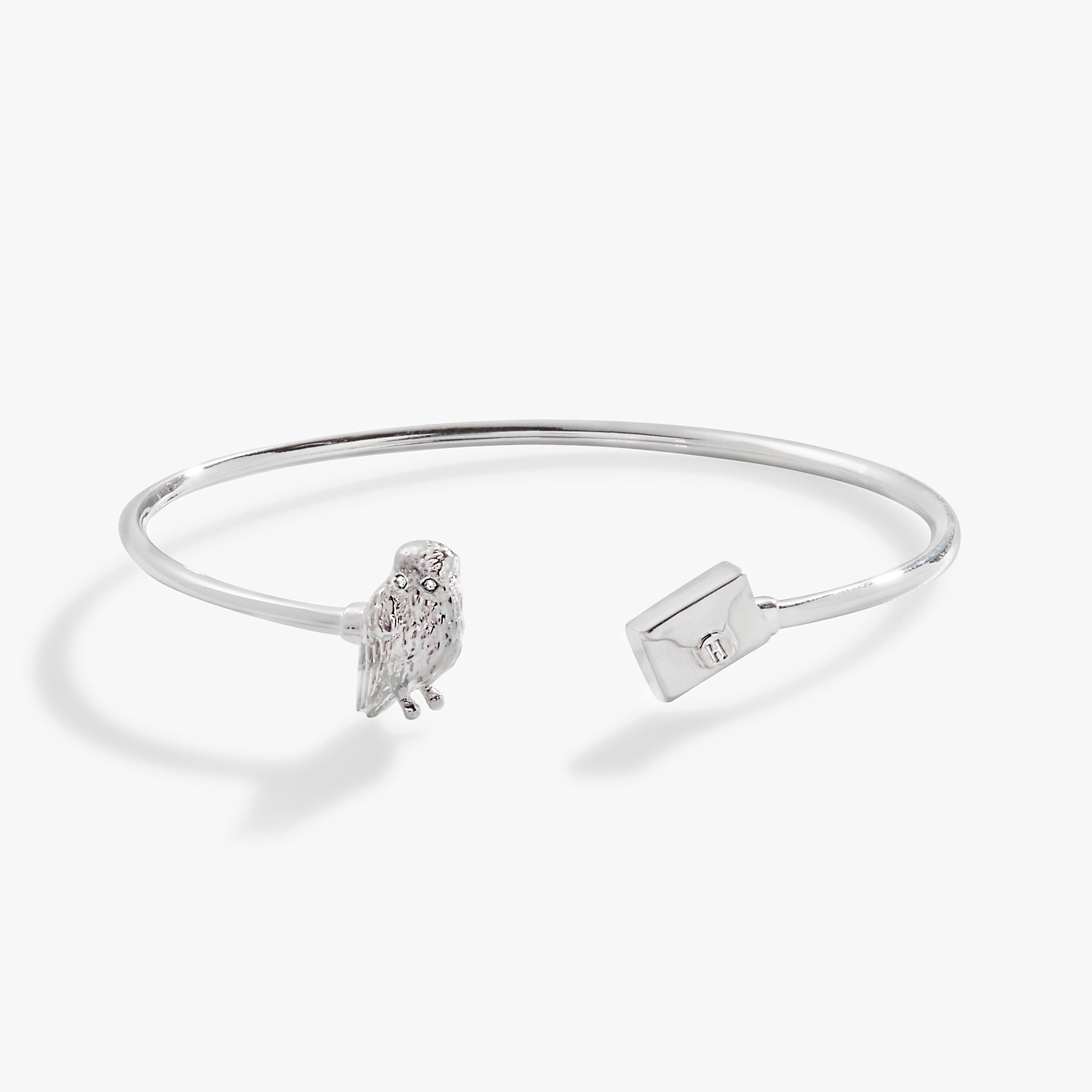 Harry Potter™ Hedwig + Letter Flex Cuff Silver | Alex and Ani