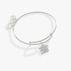 2023 Graduation Cap Charm Bangle Bracelet Silver | Alex and Ani